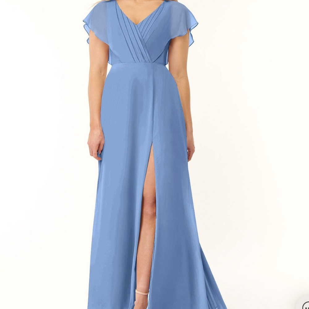 Azazie Rylee Steele Blue S8 New